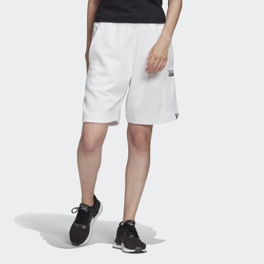 pantaloncini adidas bianchi con strisce rosse