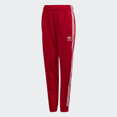 adidas red trousers