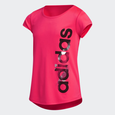 girls pink adidas shirt