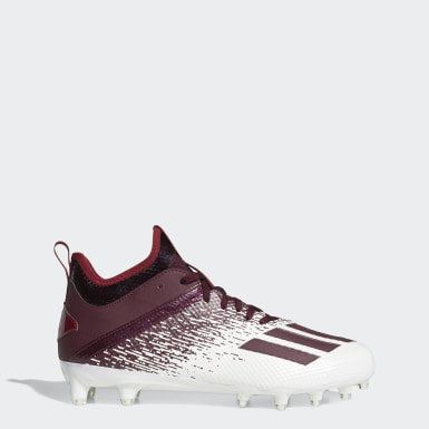 maroon youth football cleats