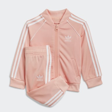 kids pink adidas tracksuit