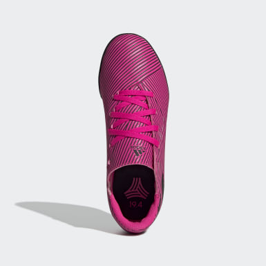 chuteira adidas rosa e branca