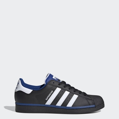 black leather adidas trainers