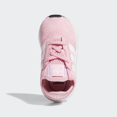 pink and white toddler adidas