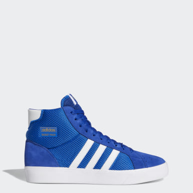 blue adidas shoes high tops