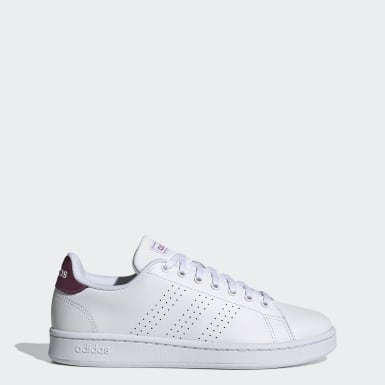 womans white adidas trainers