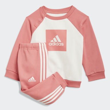 pink adidas tracksuit for babies