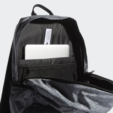 gray and black adidas backpack