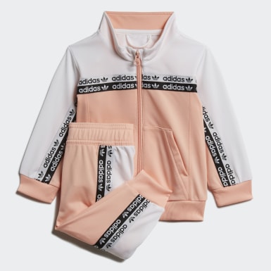 girls pink adidas tracksuit