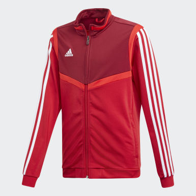 red adidas tracksuit top
