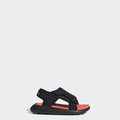black infant sandals