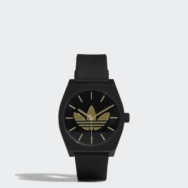 reloj adidas negro con dorado
