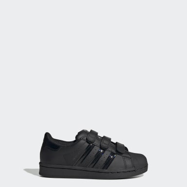 adidas superstar black kids