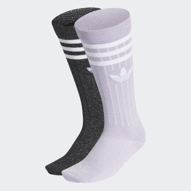 purple adidas football socks