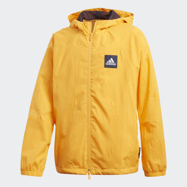 adidas yellow running jacket