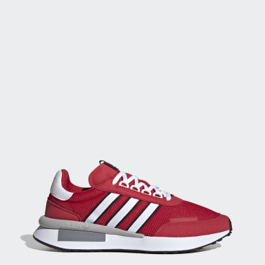 red mens adidas trainers