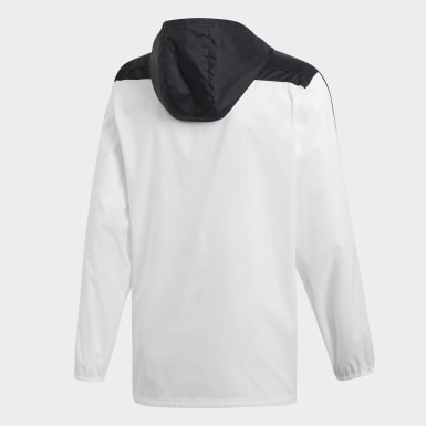 Windbreaker Jackets Pullover With Hoods Adidas Us - white hoodie wblack laces roblox