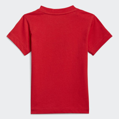 red adidas t shirt mens