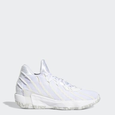 solid white basketball shoes