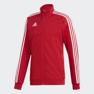 grey and red adidas tracksuit
