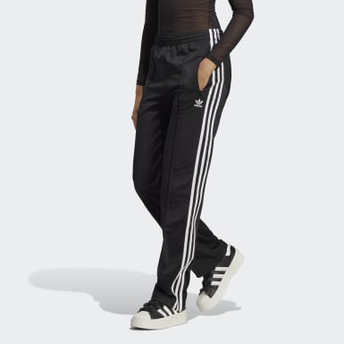 adidas black and white joggers womens