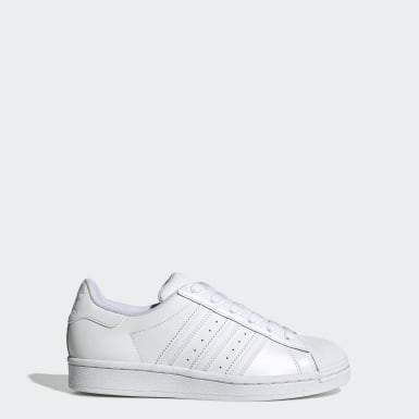 all white adidas youth