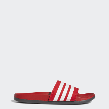 sandalia adidas vermelha