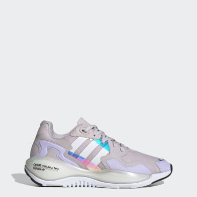 adidas purple stripe shoes
