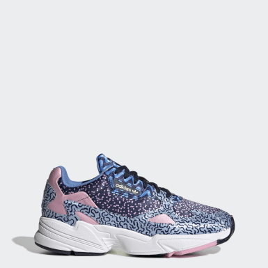 adidas falcon bleu et rose