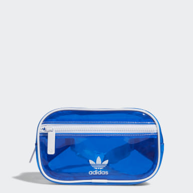 blue adidas man bag