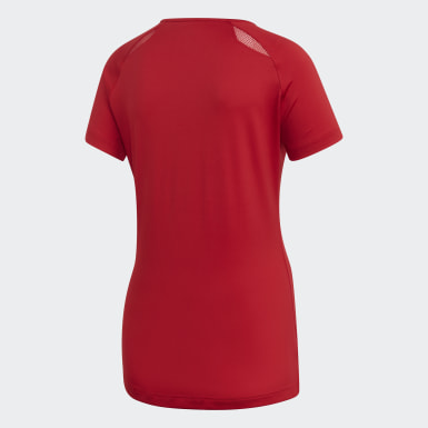 adidas red shirt womens