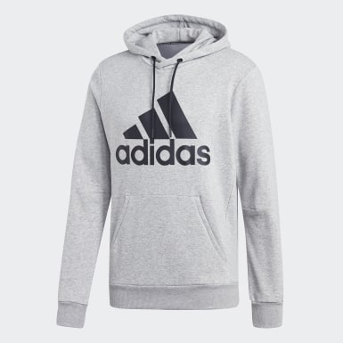 mens grey adidas hoodie