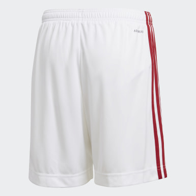 pantaloncini adidas bianchi con strisce nere