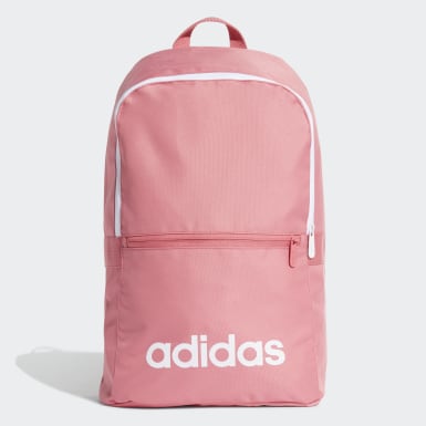 adidas grey and pink backpack