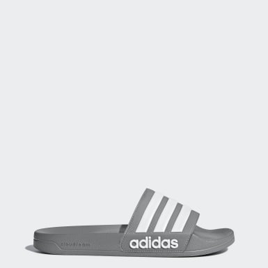 adidas grey slippers