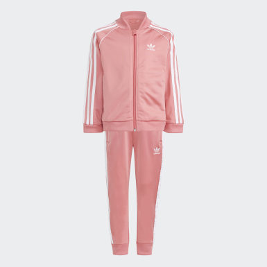 pink adidas tracksuit for babies