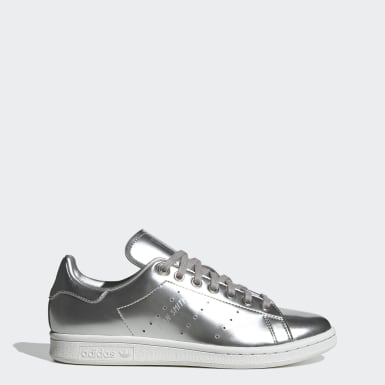 silver adidas trainers