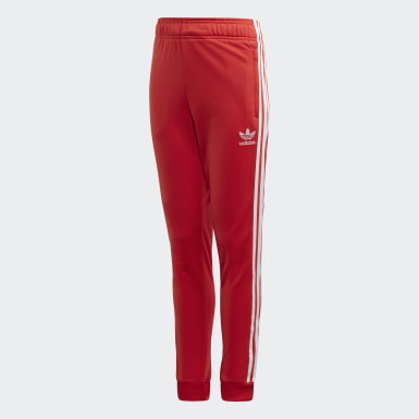 pantalon chandal adidas rojo