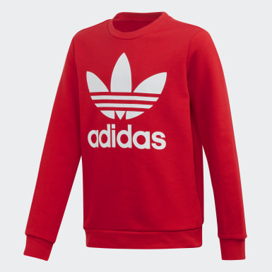 red and black adidas jumper