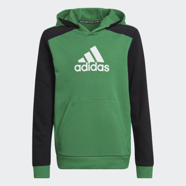 adidas green and white hoodie
