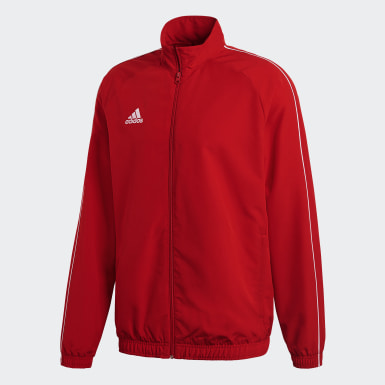 red white and black adidas jacket