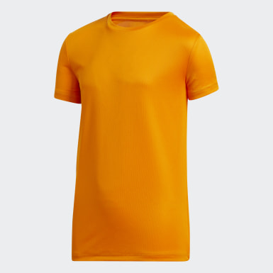 clear orange adidas shirt