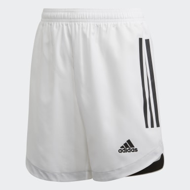 pantaloncini adidas bianchi con strisce nere