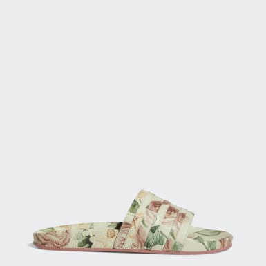 adidas floral slide sandals