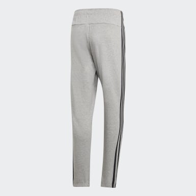 mens grey adidas fleece tracksuit bottoms