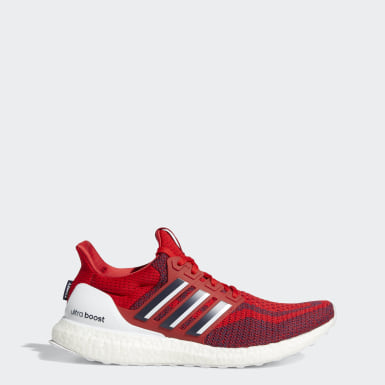 red adidas running shoes mens
