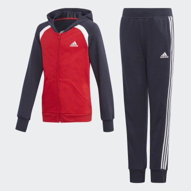 adidas blue and red tracksuit