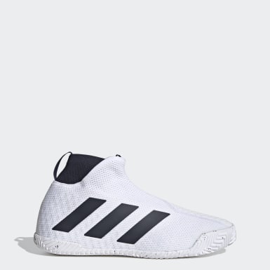 white adidas slip on trainers