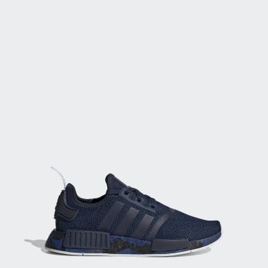 adidas nmd mens white and blue