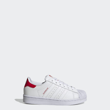 superstar primeknit kids white